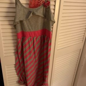 dress (pink and gray)